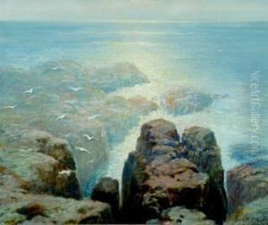 Seascape With Cliffs And Birds