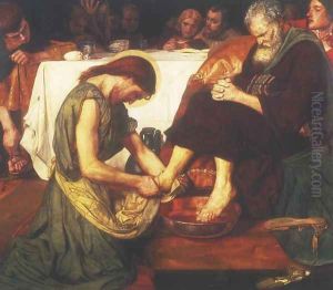 Jesus washing Peter's feet at the Last Supper by Ford Madox Brown