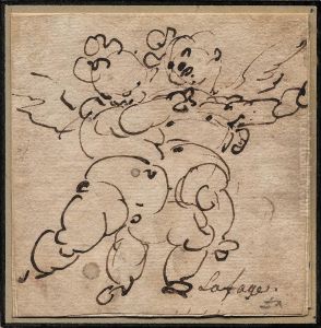 Zwei Fliegende Putti by Cherubino Alberti