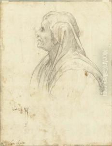 Head Of A Woman In Profile To The Left