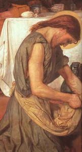 Christ Washing Peter's Feet (detail of Christ) 1848-49 by Ford Madox Brown