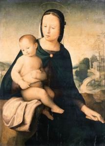 The Madonna And Child In A Landscape