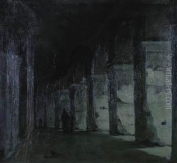 Interno Del Colosseo Con Figure - view 1