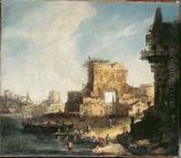 Caprice Fluvial Avec Ruines - view 1