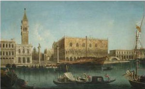 Venice, A View Of The Molo From
The Bacino Di San Marco, With The Piazzetta And The Palazzo Ducale - view 1