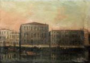 Venice, A View Of The Grande Canal At The Ca'pesaro by Francesco Albotto