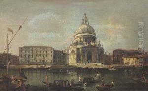 The Basilica Of Santa Maria Della Salute, Venice, Looking Southacross The Grand Canal by Francesco Albotto