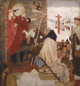 St Oswald and St Aidan by Ford Madox Brown