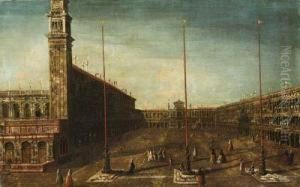 The Piazza San Marco, Venice, Looking West Towards Sangeminiano by Francesco Albotto