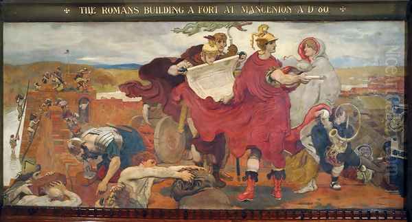 The Romans Building a Fort at Mancenion by Ford Madox Brown