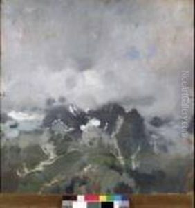 Paesaggio Montano Con Effetto Di Nubi by Ambrogio Antonio Alciati