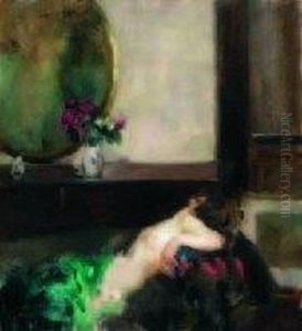 Nuda Sul Divano by Ambrogio Antonio Alciati