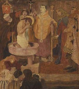 The Baptism of St. Oswald by Ford Madox Brown
