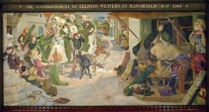 The Establishment of Flemish Weavers in Manchester by Ford Madox Brown