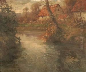 A Gray Morning--river Argues-normandy by George Ames Aldrich