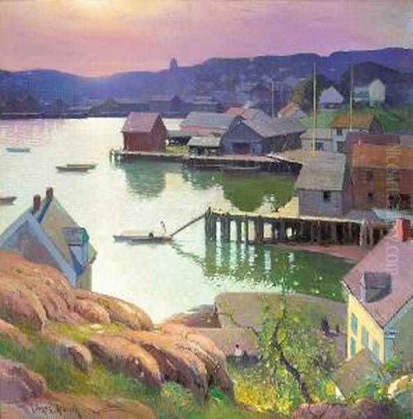 A Port Town At Dawn - view 1