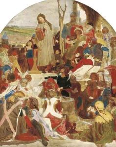 A Study for Chaucer at the Court of Edward III by Ford Madox Brown