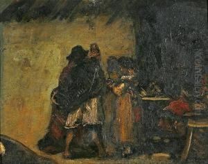 Escena De Taberna by Leonardo Alenza Y Nieto