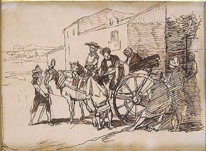 Alto En Una Posada by Leonardo Alenza Y Nieto