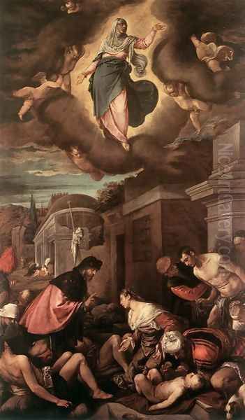 St Roche Among The Plague Victims And The Madonna In Glory 1575 - view 1
