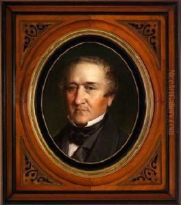 Attributed To George Peter Alexander Healy "portrait Of A Gentleman In A Black Cravat" by George Peter Alexander