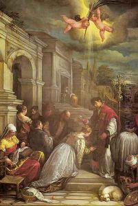 St. Valentine Baptising St. Lucilla (San Valentino battezza santa Lucilla)