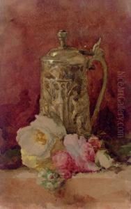 Still Life With Flagon And Roses