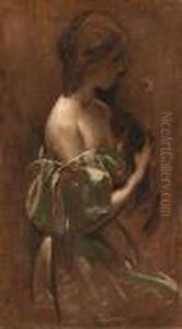 Portrait Of A Woman In An Off-the-shoulder Gown