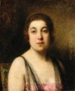 Portrait De Jeune Femme by Alexei Alexeivich Harlamoff