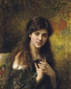 The Dark Haired Beauty by Alexei Alexeivich Harlamoff