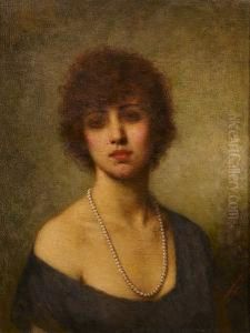 Portrait Of A Young Lady Wearing Pearls
