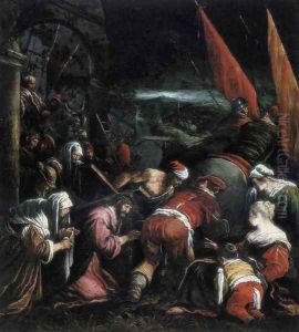 The Road to Calvary 1575 by Jacopo Bassano (Jacopo da Ponte)