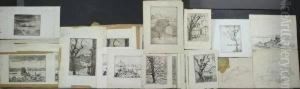 School, Early 20th Century, A
Group Of 25 Etchings And Three Pencil Drawings, Presumably By The
American Artist Hope Smith , Various Sizes With Most In Good Condition.
Unframed. Provenance by Alessandro Algardi