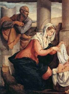 Adoration of the Shepherds (detail) by Jacopo Bassano (Jacopo da Ponte)
