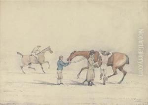 Past The Starting Post; And Mounting Up (illustrated) by Samuel Jun Alken