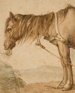A Horse Eating Hay, c.1600-10 by Abraham Bloemaert