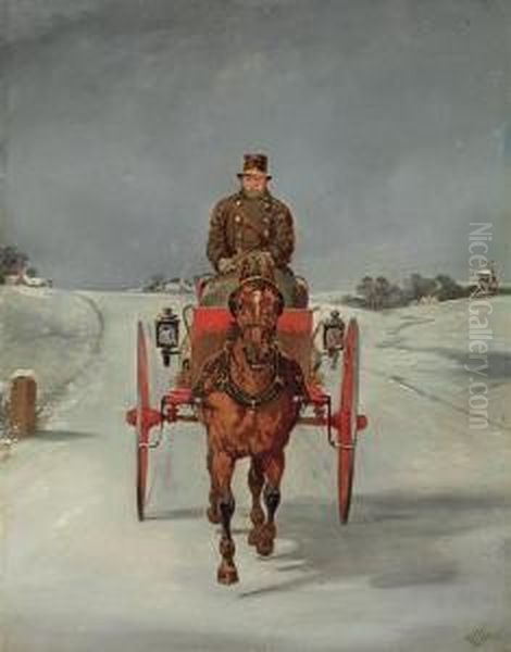 The Mail Cart In Winter - view 1