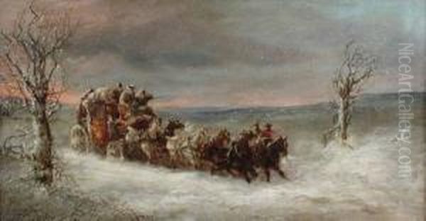 The Bath Coach In A Snowdrift - view 1