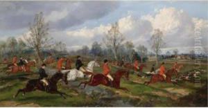 A Hunt In Full Cry by Henry Jr Alken