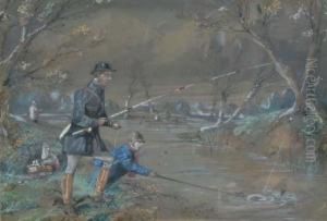 Hooked; And Reeling It In by Henry Jr Alken