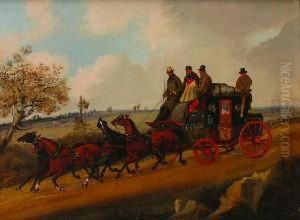 The Exeter To London Coach, A Pair Of Paintings