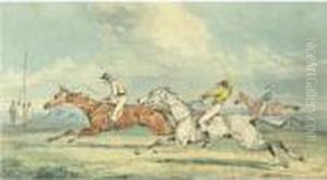 A Collection Of Sporting Watercolors: Six Works