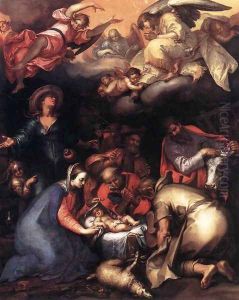 Adoration of the Shepherds 1612 by Abraham Bloemaert