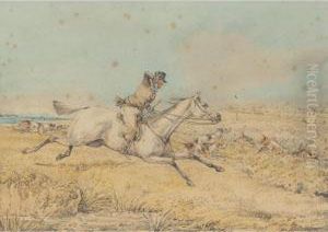Approaching The Ditch by Henry Jr Alken