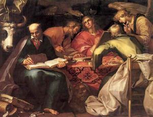 The Four Evangelists Writing the Gospels