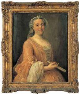 portrait De Jeune Femme Tenant Un Eventail