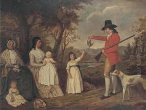 A Group Portrait Of The Spreull Family At Charing Cross A Group Portrait Of The Spreull Family At Charing Cross