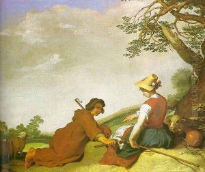 Shepherd and Sherpherdess 1627 by Abraham Bloemaert