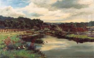 The Mill-lade, Glen Farg Near Abernethy by Hugh Allan
