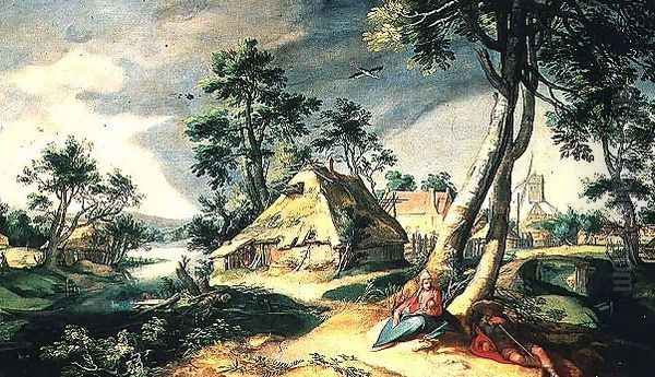 The Rest on the Flight into Egypt by Abraham Bloemaert